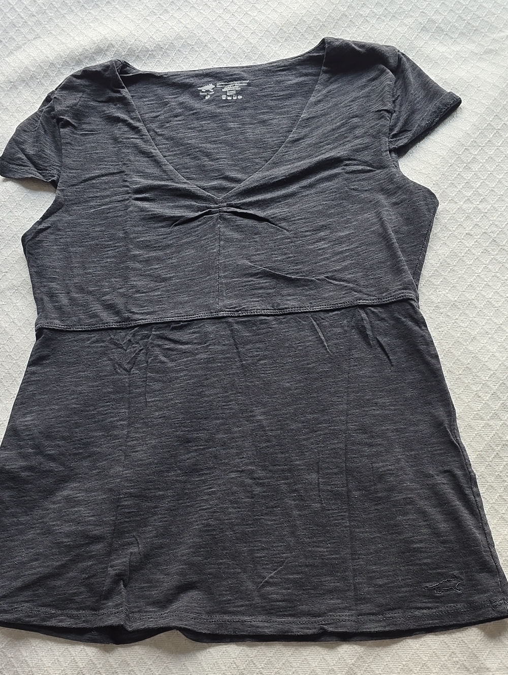 🦎Horny Toad Tencel Organic Cotton V-Neck Cap Sleeve Top S